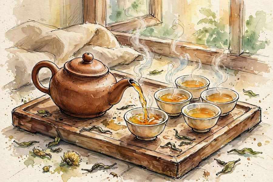 工夫茶手绘